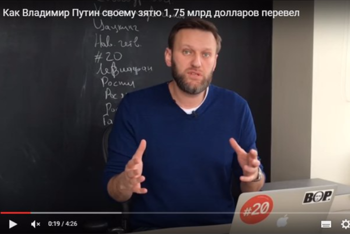 Навальный подал в суд на Путина из-за денег «зятя президента»